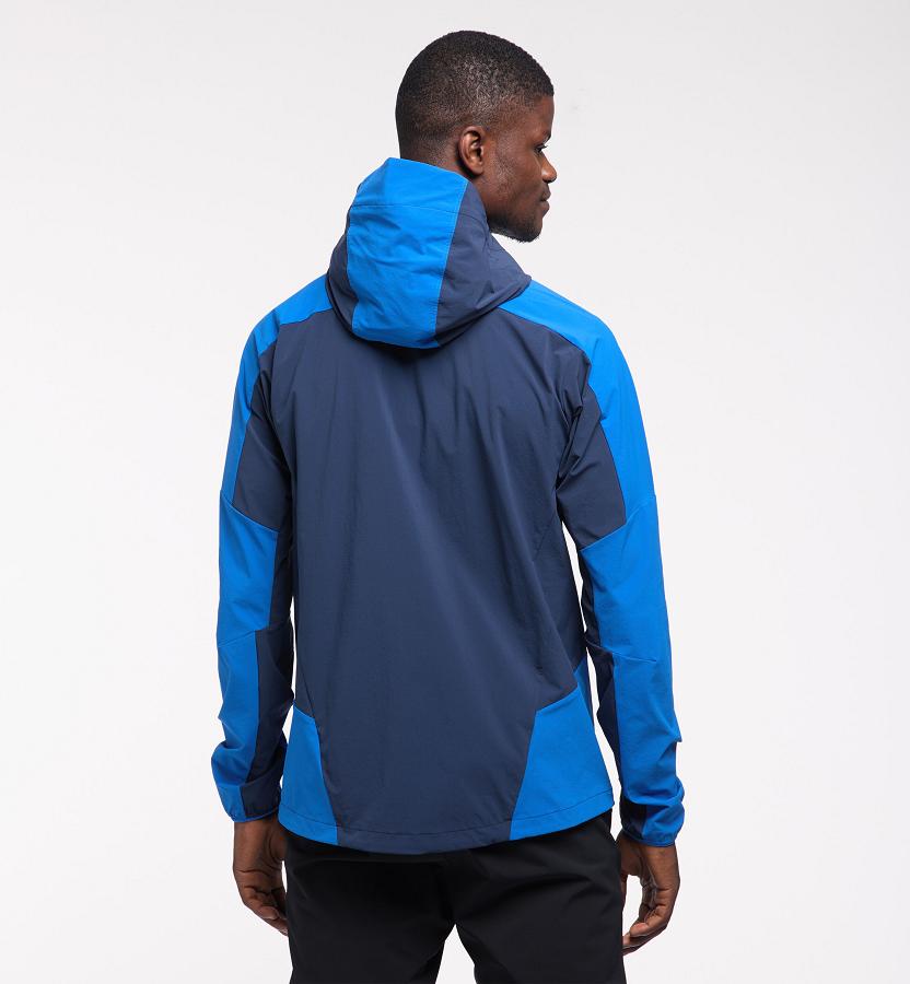 Haglöfs Mens Tegus Softshell Jacket Blue New Zealand 08143FWCU